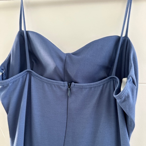 Windsor blue midi formal dress with front tri cutout wedding event summer NWT M - Picture 12 of 13